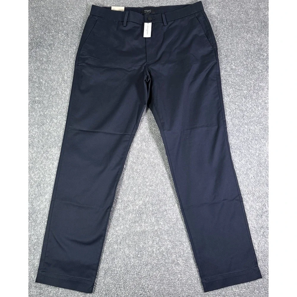 NWT Banana Republic Slim Core Temp Chino Pants Mens 34x30 Midnight Navy Stretch